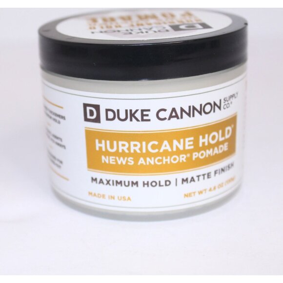 Duke Cannon Hurricane Hold News Anchor Pomade Max. Hold Matt Finish 4.6 oz New - Picture 5 of 10